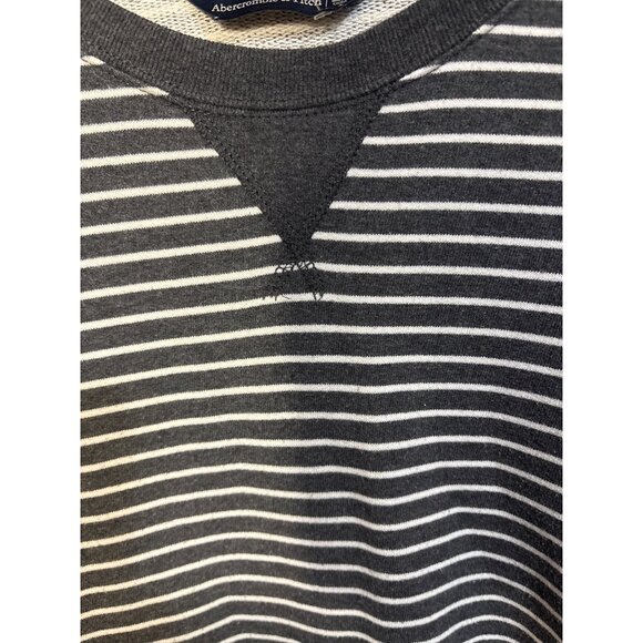 Abercrombie & Fitch Striped Sweater Dress L Black & White Cotton Blend - Picture 2 of 4